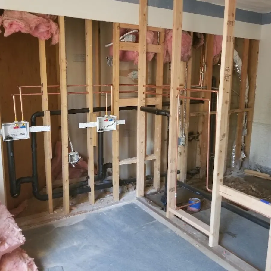 Copper pipe rough-in and plumbing installation in Swartz Creek